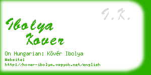 ibolya kover business card